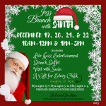 Now Booking Brunch with Santa! Prepaid reservations required.