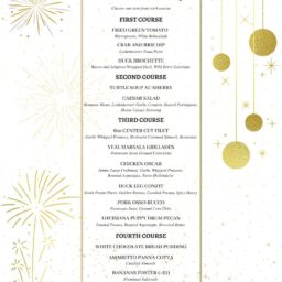 Reveillon & New Year Eve’s Dinner Menus; Reservations Recommended